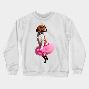 Posing Pretty: Cocker Spaniel Pink Tutu Tee Crewneck Sweatshirt